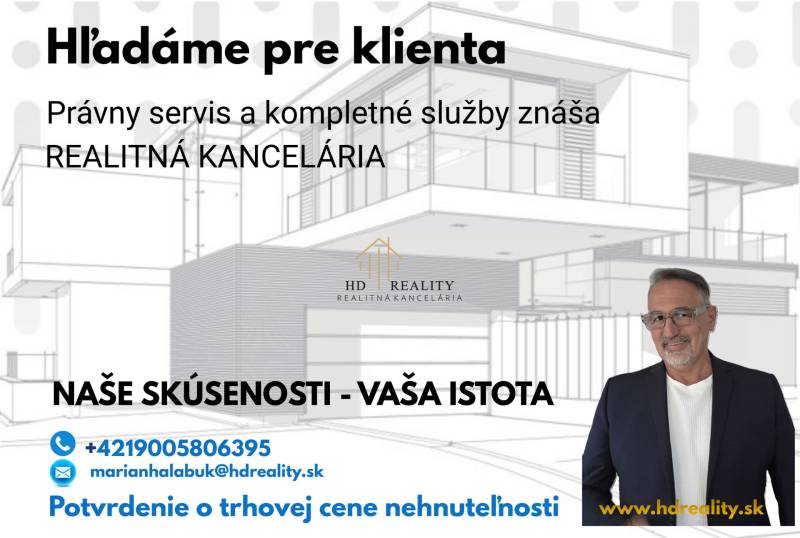 Real estate agency flyer with legal and market services, contact information.