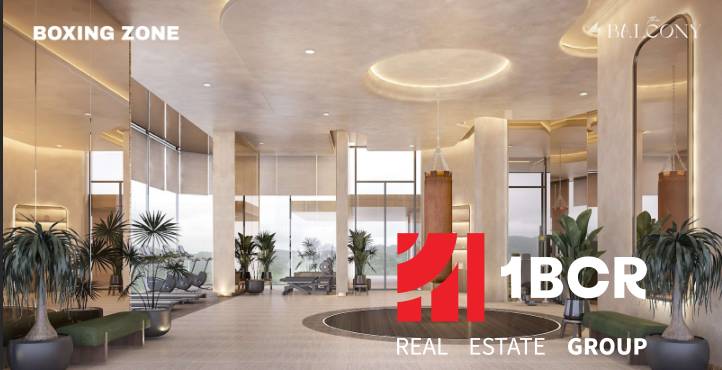 Interior with plants, wooden decor flooring, Apartment construction, 1BCR Real Estate Group.