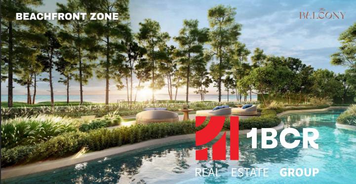 Apartment construction in Phuket near the beach with a swimming pool and plenty of greenery.