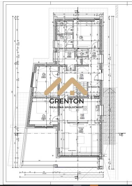 Architectural plan of a house for plots - housing with detailed room layout.