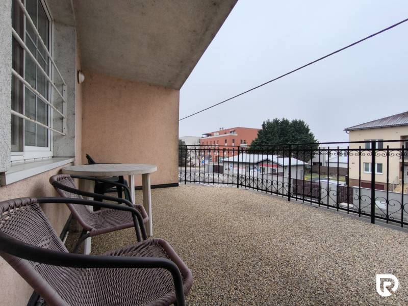 Balcony of a family house on Bratislavská Street in Bratislava - Záhorská Bystrica.