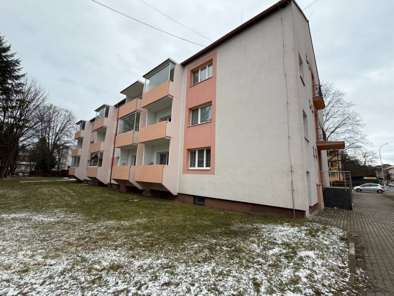 Apartment building on Záborského Street in Martin, with balconies and a green area.