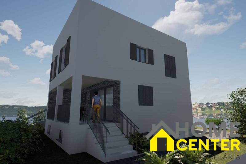 Recreational apartment in Čiovo with a view of the sea and greenery.