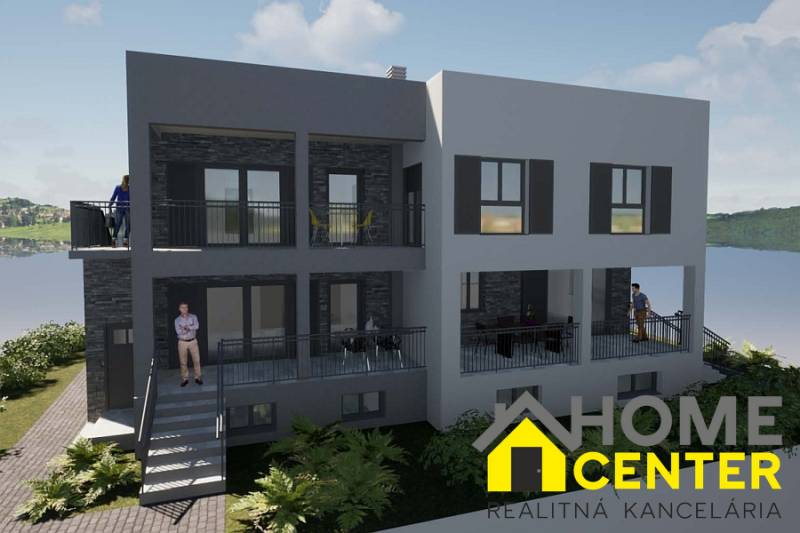 A recreational apartment on Čiovo with a view of greenery and a terrace.