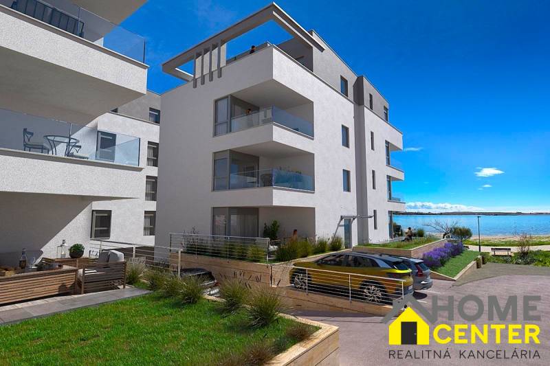 Holiday apartment in PAG with terraces and sea and beach views.