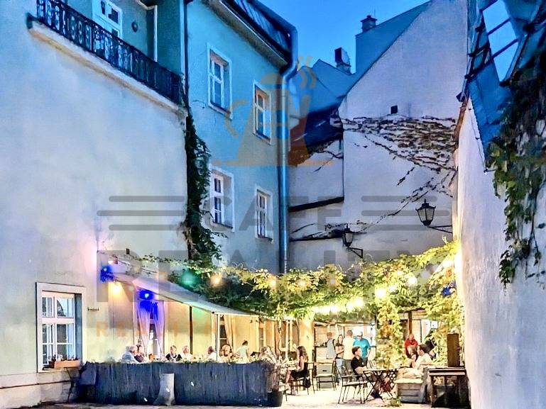 Night gastro space on Sedlárska Street in Bratislava - Historical core.