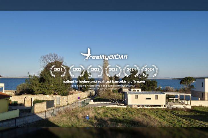 View of the coast near the holiday apartment in the location Vrsi, Zukve street, sea in the background.