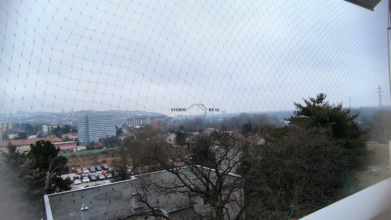 View of the city from a 4-room apartment on Janotova Street in Bratislava – Karlova Ves.