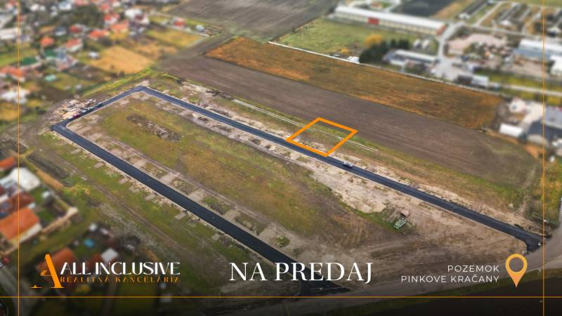 Aerial view of a residential plot in Amadeho Kračany in Kostolné Kračany.