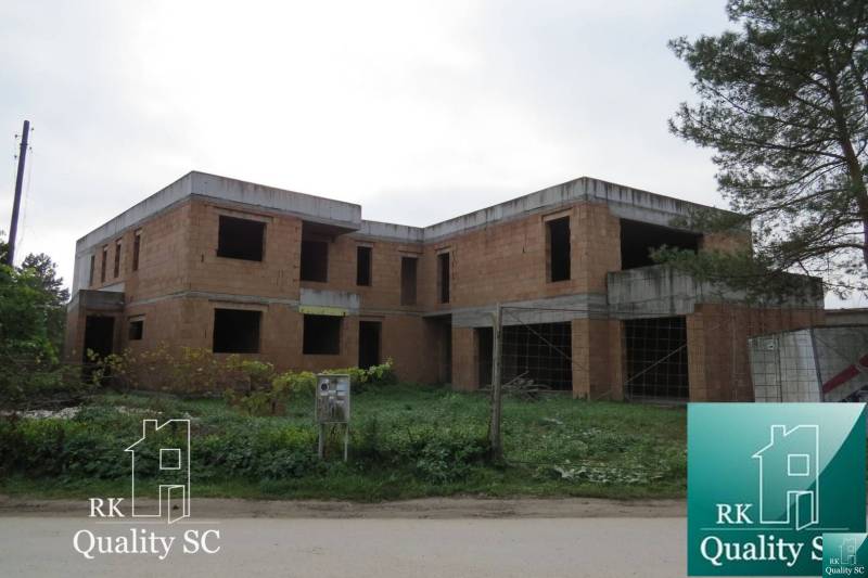 Unfinished family house on Záhumenská Street, Kráľová pri Senci, without facade or windows.