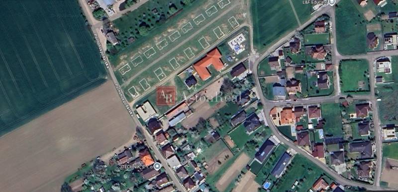 Aerial view of properties - housing in Trenčín on Poľnohospodárska Street.