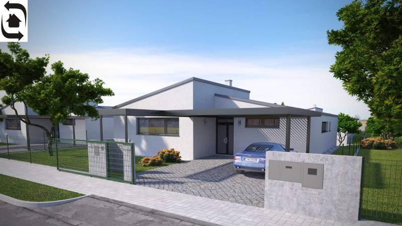 A family house in Kalinkovo surrounded by greenery, ideal for residential land.