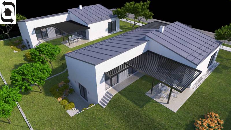 Family houses with a terrace and garden in the Kalinkovo area. Residential plots.