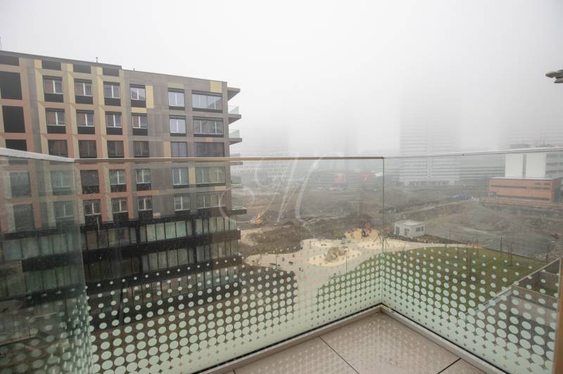 View from the balcony of the construction in Bratislava, Old Town, Bottova Metropolis A.