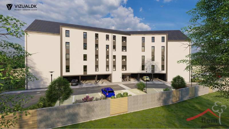 The building on Moravská Street in Vráble, surrounded by greenery, intended for commercial purposes.