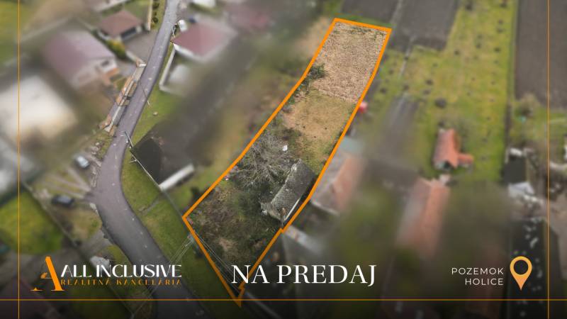 For sale: a plot of land in Holice suitable for residential use, rectangular in shape.