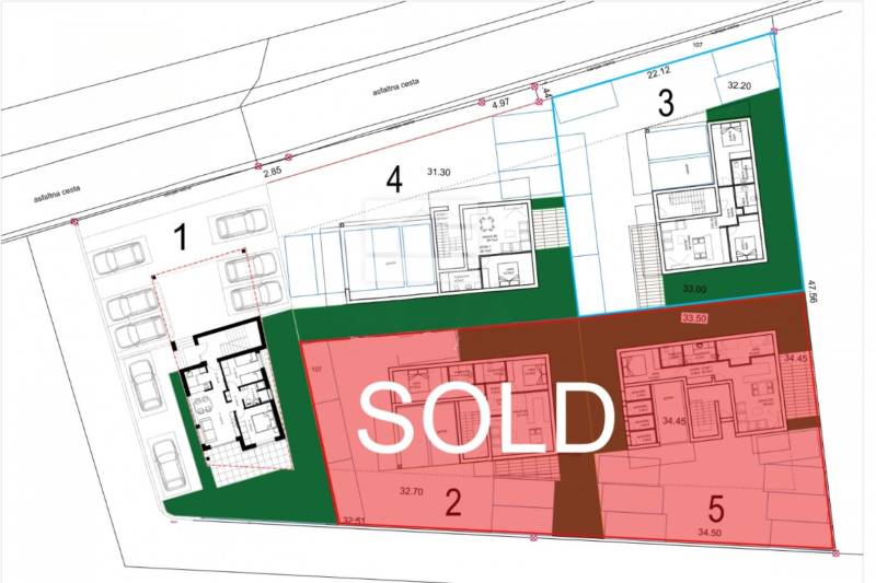 Real estate sales map with 