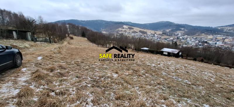 A view of the landscape in Skalité with plots designated for residential use.