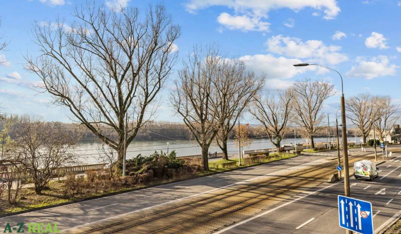 View of Žižkova Street in Bratislava - Old Town with a view of the river.