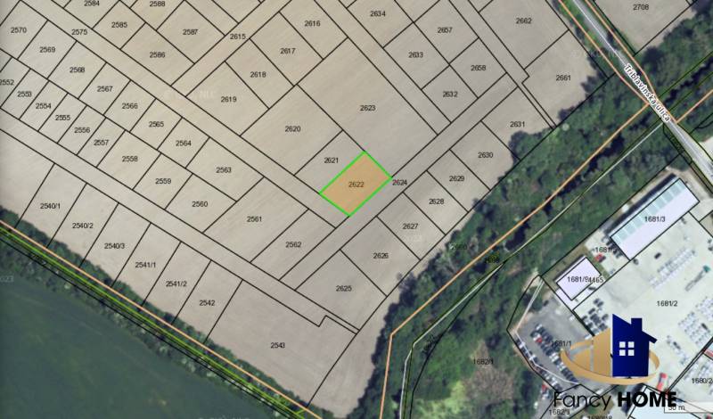 Parcel map for construction in Chorvátsky Grob, suitable for residential land.