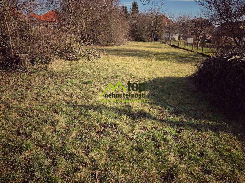 A grassy plot with bushes and trees, suitable for a family house in Horné Chlebany.