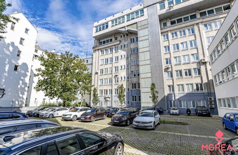 Parking lot at the offices on Gajova Street in Bratislava - Old Town.