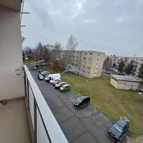 View from the balcony on Thuroczyho Street in Šahy, where there are parking spaces.
