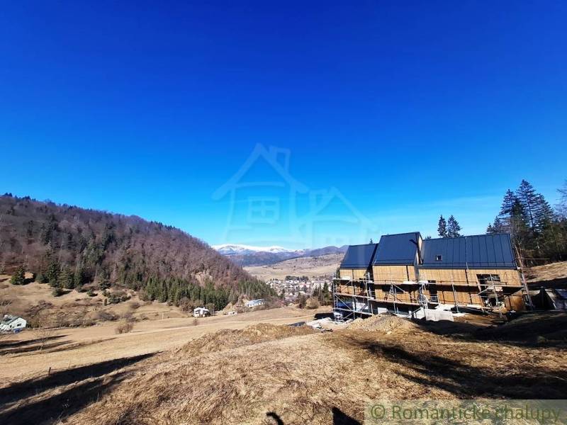 Construction of a house on agricultural and forest land in Hronec with a mountain panorama.