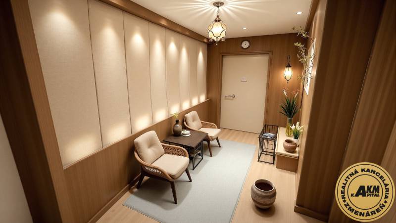 Interior of a family house with light flowers, comfortable armchairs, and a wooden decor floor.