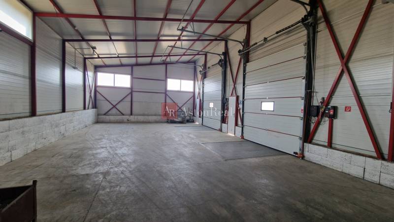 A spacious area with high ceilings and large gates in warehouses and halls.