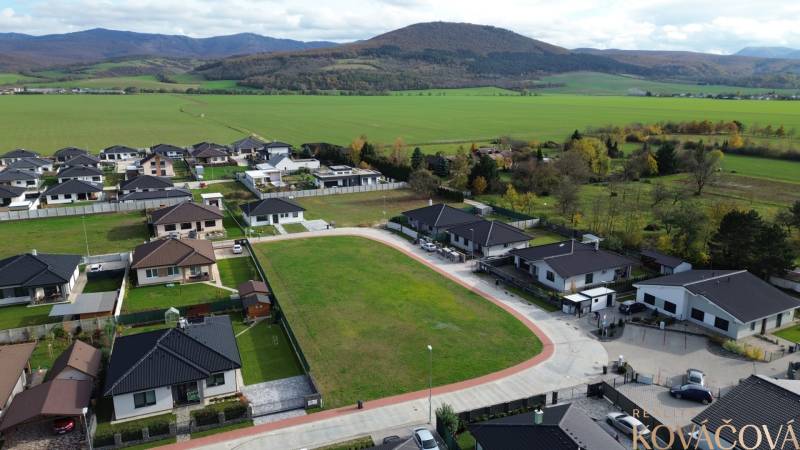 Aerial view of new residential development plots in Kočovce.