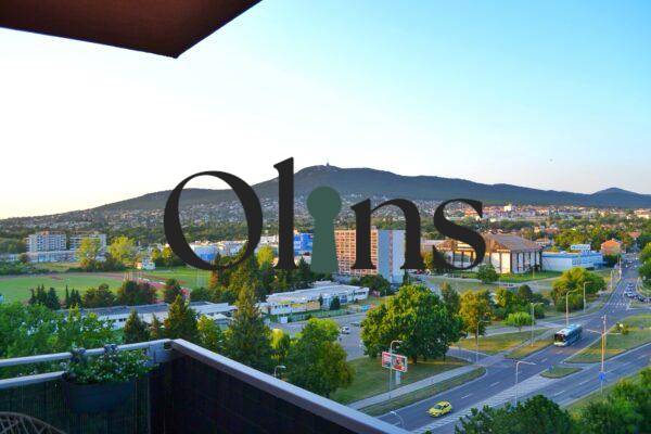 View from the balcony of a 3-room apartment in Nitra, Chrenová area, Andrej Hlinka Avenue.