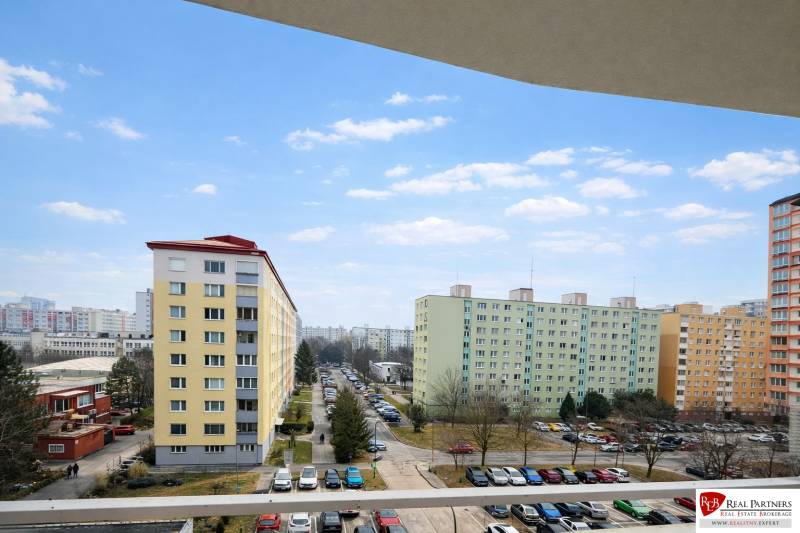View from the balcony of an apartment block in Bratislava, Petržalka, Jungmanova Street.