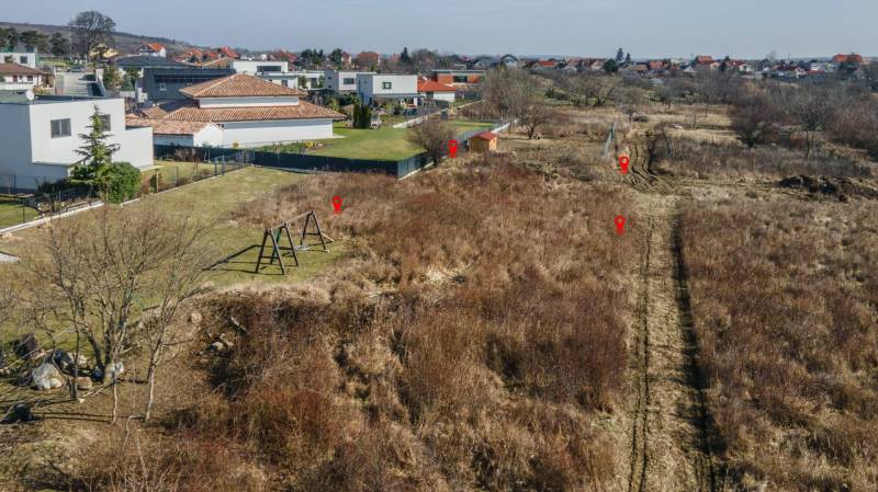 Exterior view of residential plots in the town of Pezinok.