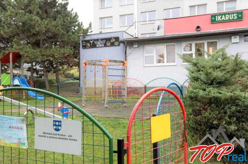 Children's playground near the gastro area on Žižkova Street, Košice - Juh district.