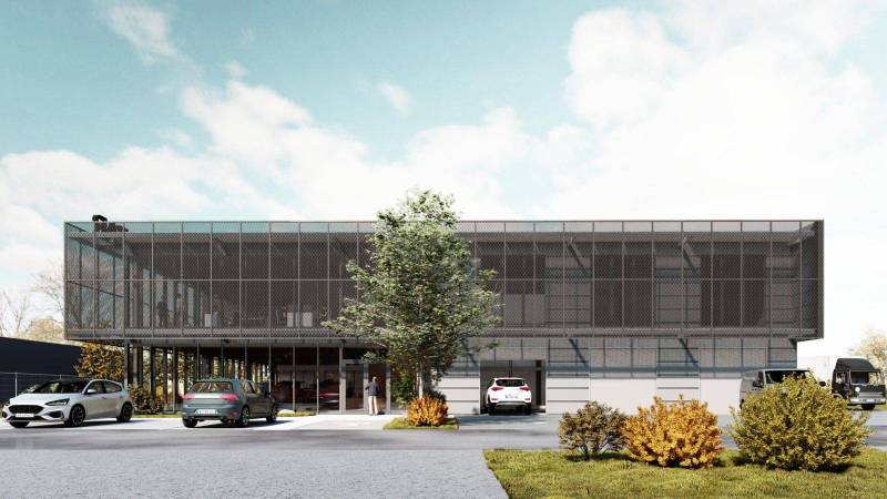 Commercial property with parking and greenery in Bratislava - Vajnory, ideal for business.