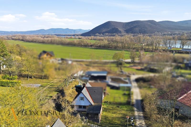 View from the cottage on Kováčov Street in Štúrovo with hills and the Danube in the background.