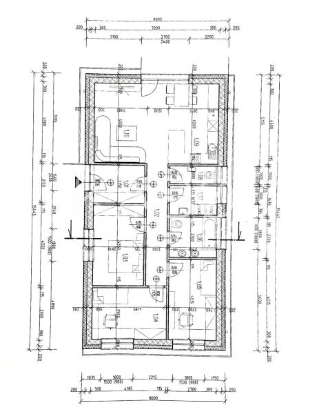 Floor plan of a family house on Rastislavova Street in Lužianky with room details and dimensions.