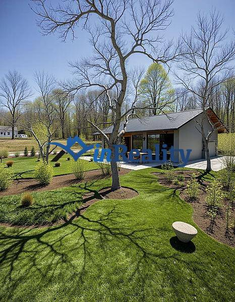 A garden with a cultivated lawn at a family house on Gorkého Street in Rimavská Sobota.