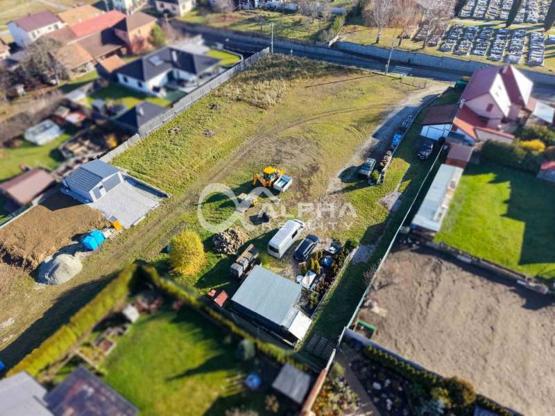 Aerial view of plots in Spišské Tomášovce designated for residential use.