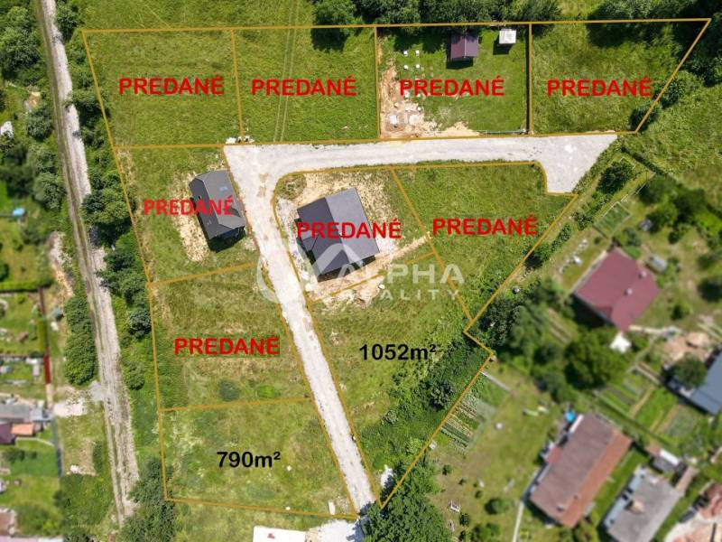 Lands - housing in Markušovce, most already sold, two plots with area for sale.