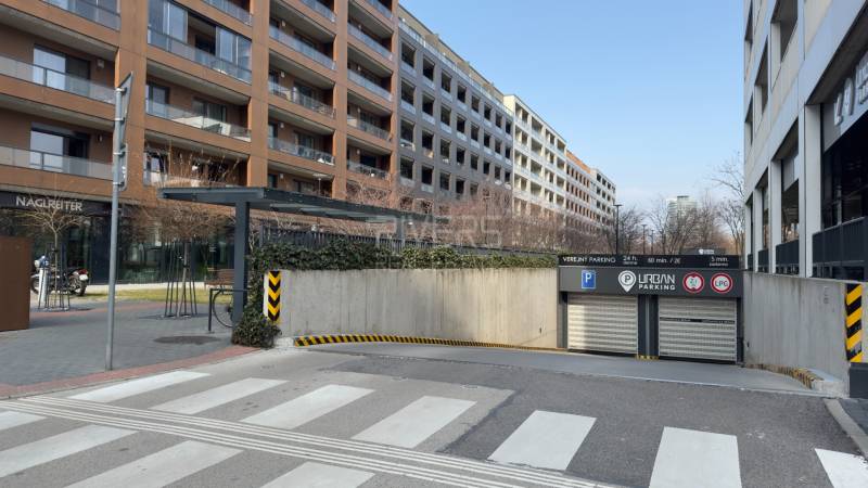 Entrance to the underground garage at Račianska 26 F in Bratislava - Nové Mesto.