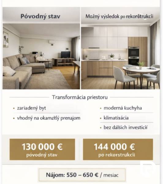 Original condition vs. renovation of a studio apartment: furnish and rent without investments.