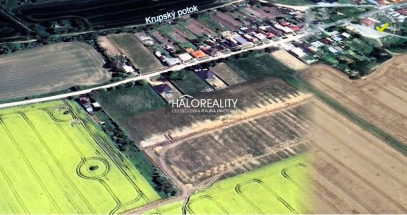 Aerial view of plots in Horná Krupá, suitable for living in a natural environment.