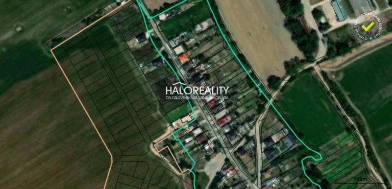 Aerial view of residential plots in Horná Krupá.