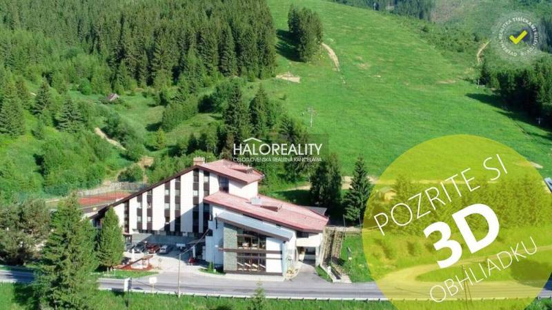 A hotel surrounded by greenery in the picturesque setting of Vyšná Boca. Hotels and guesthouses in nature.