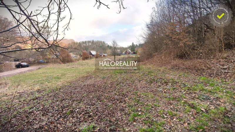 Quiet recreational plots in Ladomerská Vieska with a view of the surrounding forests.