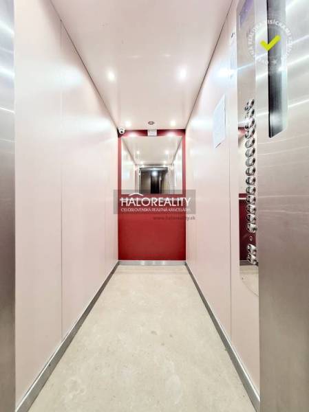 Elevator in an apartment building BA - Petržalka with a neutral design and bright lighting.