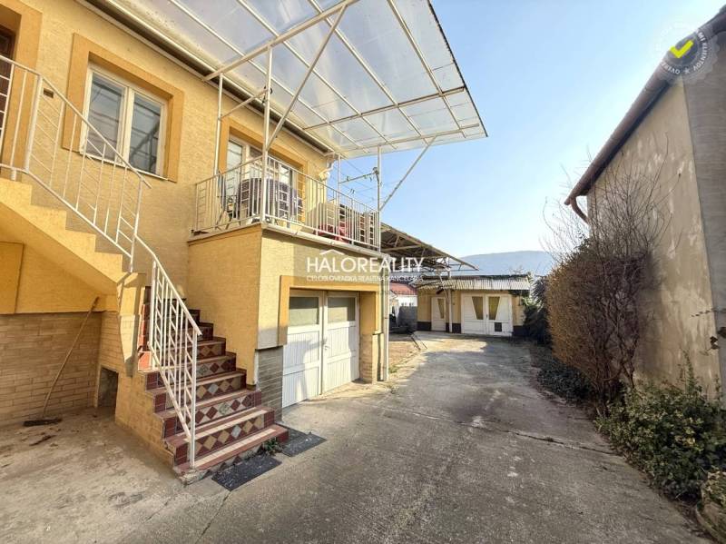 A family house in Dolné Vestenice with a staircase and a terrace in the yard.