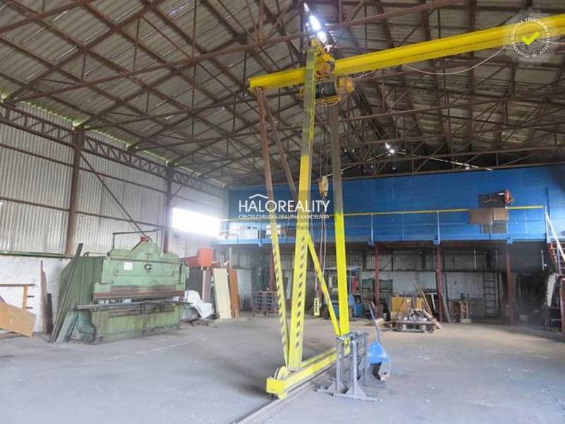 Industrial interior with equipment in warehouses and halls.